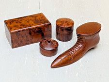 4 x Small Vintage Burr Walnut