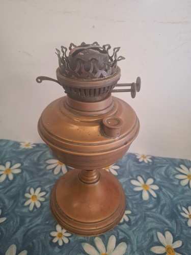 Vintage brass oil lamp - vintage,