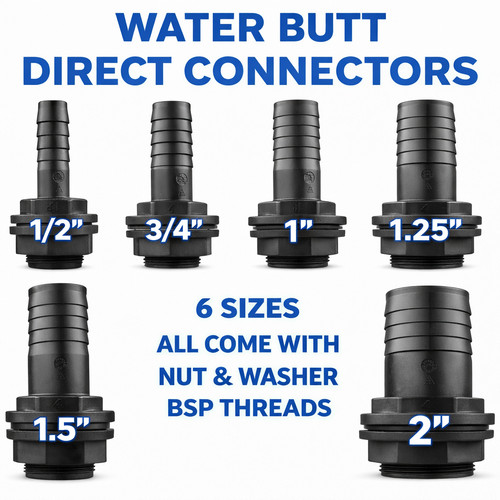 Water butt tank - butt, connector