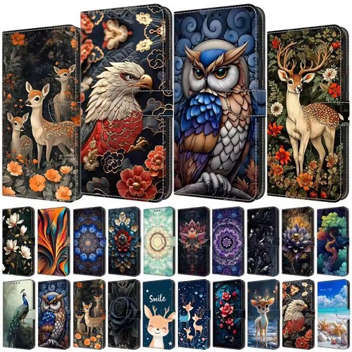 Wallet flip leather phone case - leather,