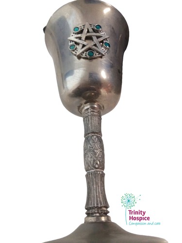 Silver plate goblet pentagram - plate,