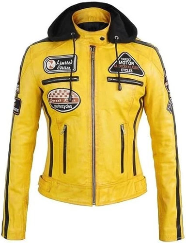 Retro yellow lambskin - lambskin, leather