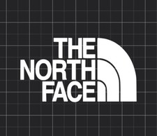 2X Iron On The North Face White Logo Vinyl Decals  5cm Clothes Bags Htv(Freebie)