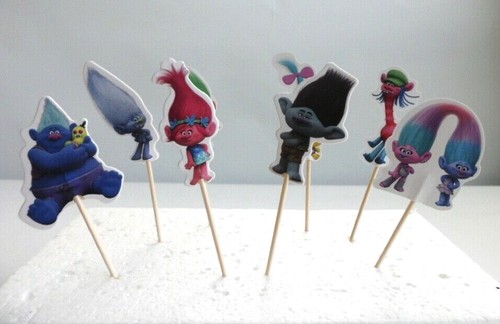 Trolls cupcake toppers - trolls,