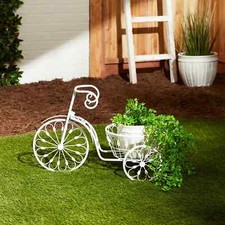 Rustic White Iron Bicycle