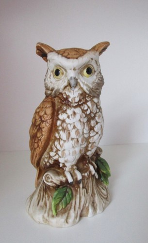 Vintage ceramic porcelain owl - vintage,