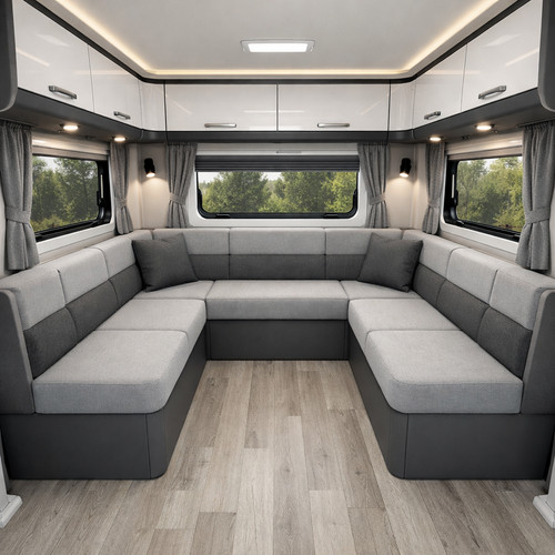 Shape caravan seating covers - caravan,