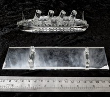 Glass Titanic ship display