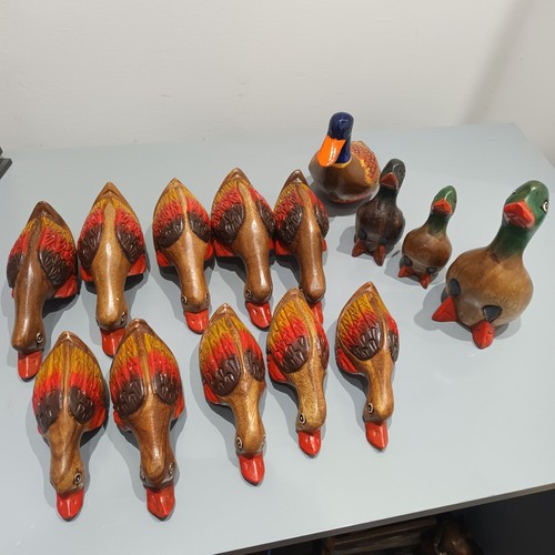 Job lot wooden ducks - of, 14
