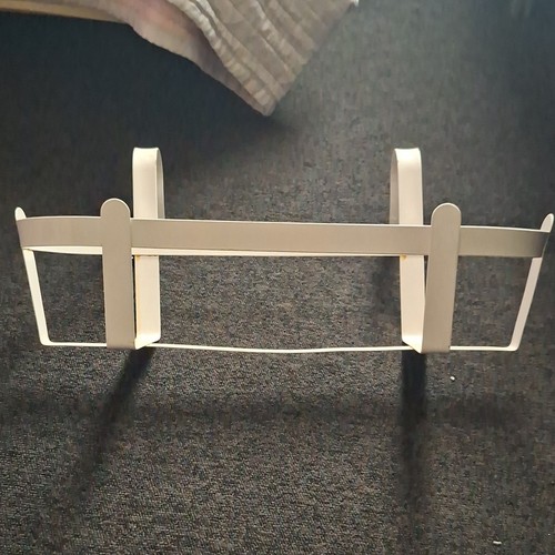 Matching white metal planter - white,