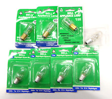 Joblot Bell Lamps SBC 15W & SES 7W for Nightlight, Fridges, Salt Lamps ETC x 8