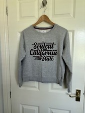 SOULCAL Ladies Grey Burgundy Short Jumper Xs Over Sized Slouchy Style