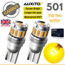 AUXITO 2PCS 3000K Amber T10/194/921 SMD LED Interior/License Plate Light Bulb