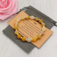Yellow jade bracelet stretch - bracelet,
