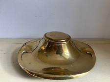 Antique Geschutzt Viennese Art Nouveau Guilded Bronze Ink Well