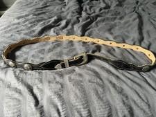 Black Leather Studded Belt