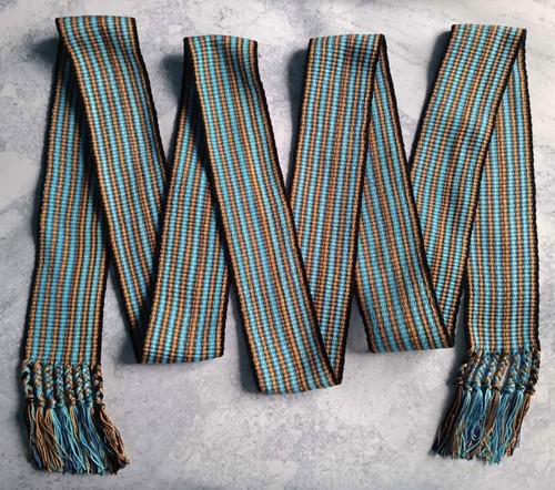 Woven belt red dark - belt,
