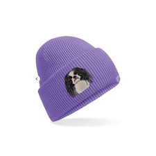 JAPANESE CHIN DOG BEANIE - EMBROIDERED RECYCLED POLYESTER UNISEX HAT-GIFT BOXED