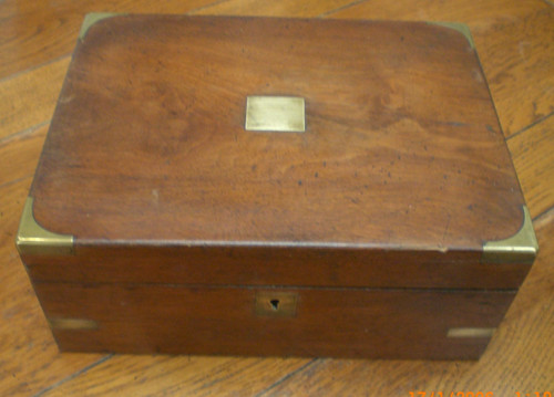 Victorian mahogany writing box - mahogany,