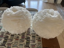 Large White Feather Lampshade