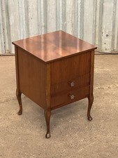 A 1940’s walnut sewing table