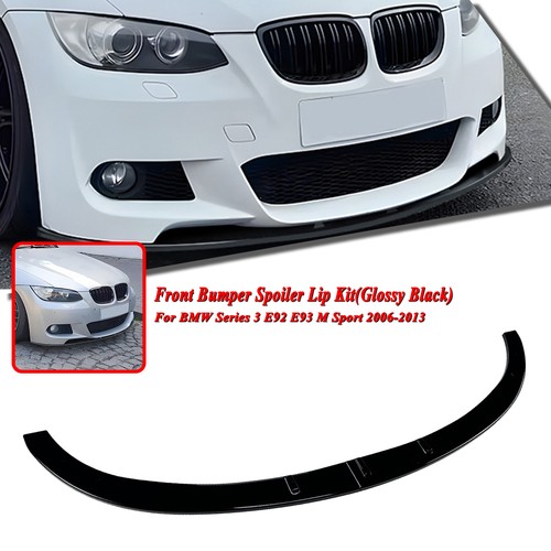Gloss black front spoiler - black,