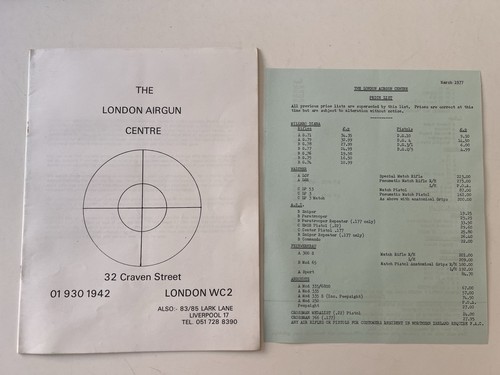 London airgun centre 1977 - airgun, air