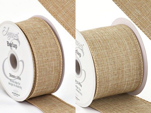 Natural wired edge - edge, burlap