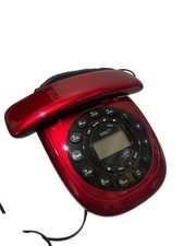 IDECT Home Phone Retro Vision Carrera Red Classic Corded Phone Boxed Tested