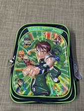Ben10 Cartoon Character School Bag/ Backpack (Green/ Navy Blue) Kids VTG NWT