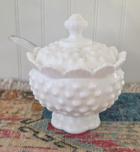 Vintage fenton hobnail milk - vintage,