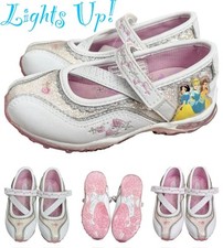 VTG Disney Princess Sneakers Costume Shoes Girls SZ 9 LIGHT UP SHOES NEW