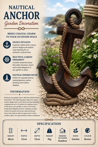 Nautical anchor garden - nautical,