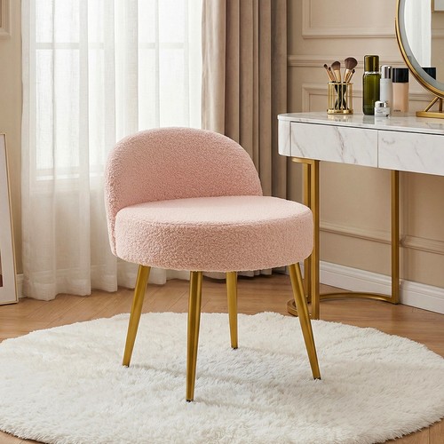 Dressing table chair - chair, golden