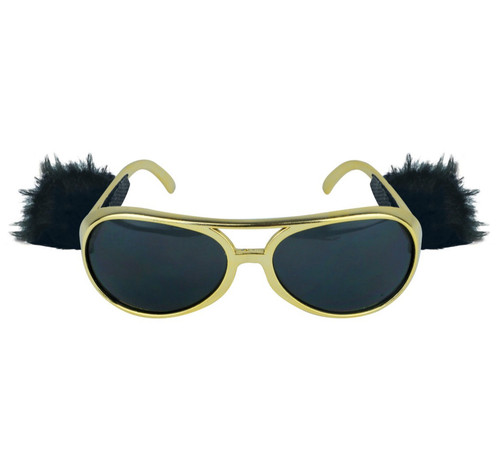 Elvis gold glasses with - elvis,