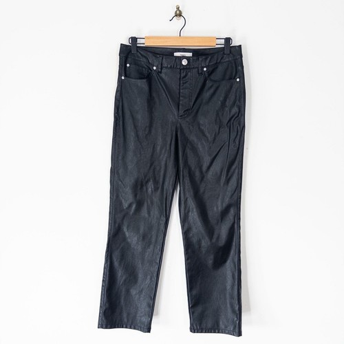 Faux leather straight leg - faux,