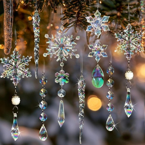 18pcs iridescent acrylic - 18pcs,