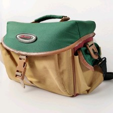 Vintage Retro Jenova Professional Large  Camera Case Bag Satchel Green Tan Red
