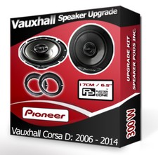 Vauxhall Corsa D Front Door Speakers Pioneer car speakers + adapter rings 300W