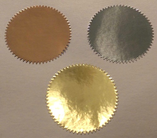 Shiny foil gold - shiny, silver