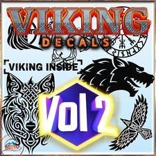 ***VIKING SYMBOLS VINYL DECALS