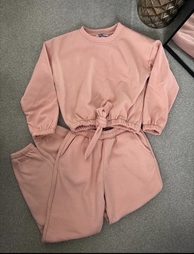 Pink two piece tracksuit - pink,
