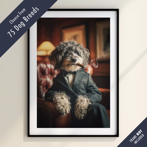 Funny dog smoking cigar - funny,