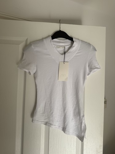 Zara white neck asymmetric - zara,