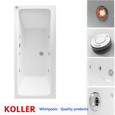 Double Ended Bath Whirlpool 6-8-11 jet 1700mm 1800mm Bathroom Bath Tub Spa Jacuz