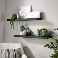 Pair Floating Storage Shelf