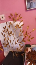 Vintage Brass Small Leaf Tree Wall Art 28"x 22"