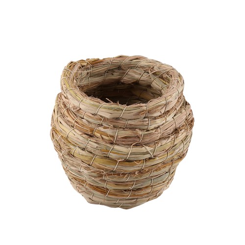 Handwoven straw bird hamster - straw,