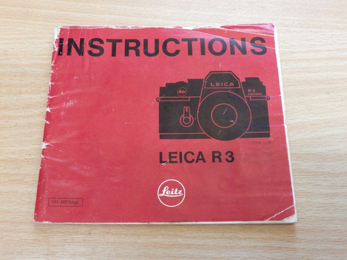 Leica camera instruction - r3,
