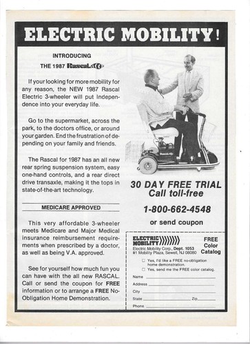 1987 rascal power mobility - power,